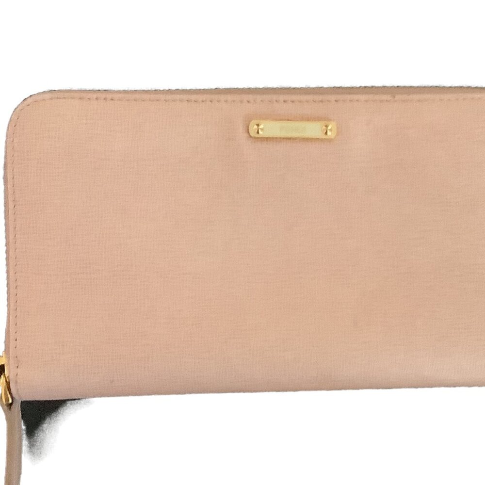 EUC Fendi Pink Leather Zip Around Wallet